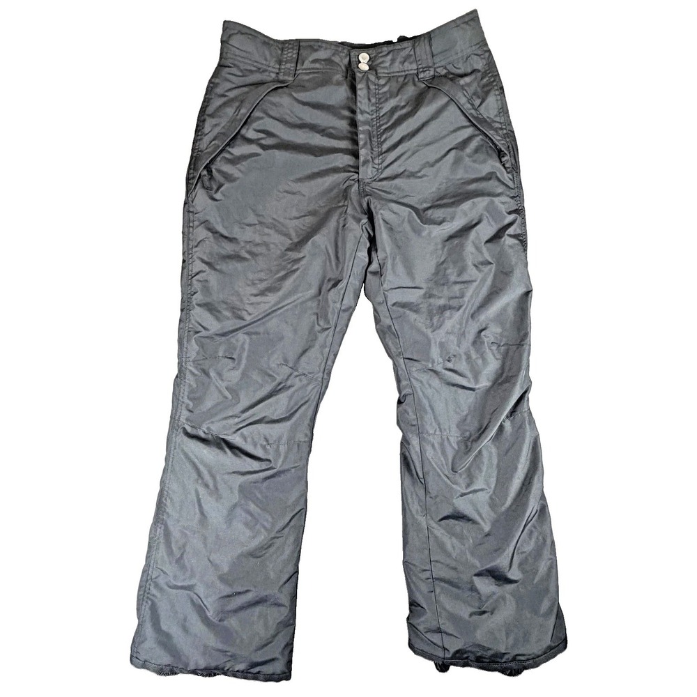 Iceburg Outerwear Snow Pants Mens Medium Black Insulated Ski Lined Zip Pockets